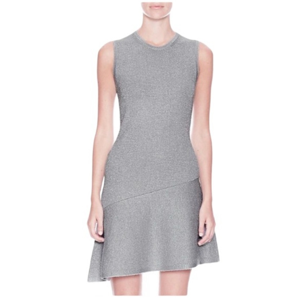 Theory Julee Cashwool Metallic Asymmetric Dress M